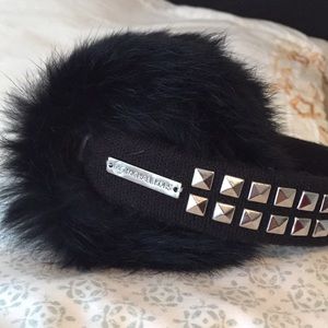 Furry Michael Kors Earmuffs with Silver Studs